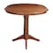 International Concepts Round 36 in Rd Top Pedestal Table, 12 in Leaf, 34.9 inH, Adjustable Height, Espresso, 36 W, 48 L, Wood K581-36RXT-27B-6B - alternate 7